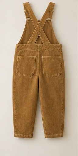 Amber Grove Overalls, Muted Ochre, back view