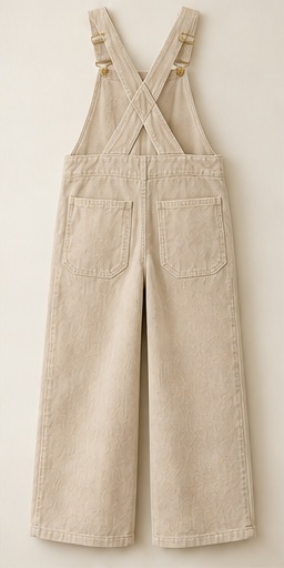 Birchlight Overalls, Warm Ivory, back view