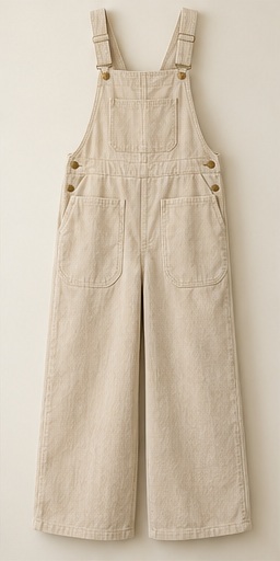 Birchlight Overalls, Warm Ivory, front view