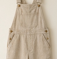 Oatfield Overalls, Oatmeal, corduroy and pocket detail