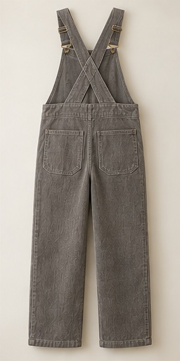 Riverstone Overalls, Stone Gray, back view